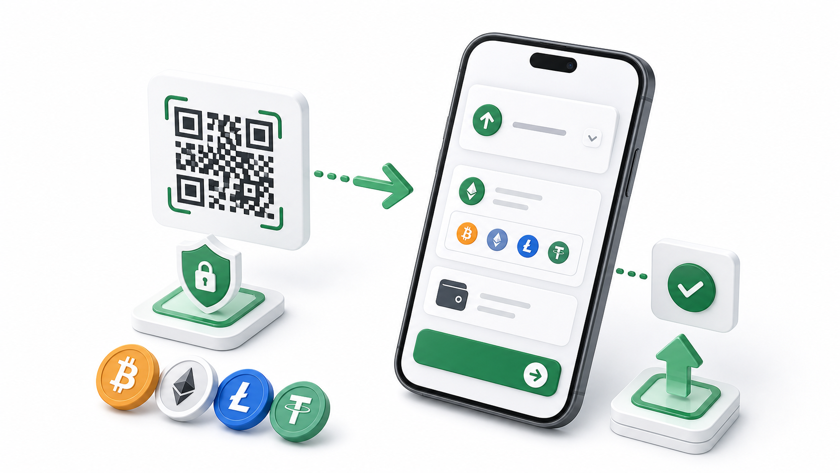 Wallet send screen showing address, amount, network, and fee review